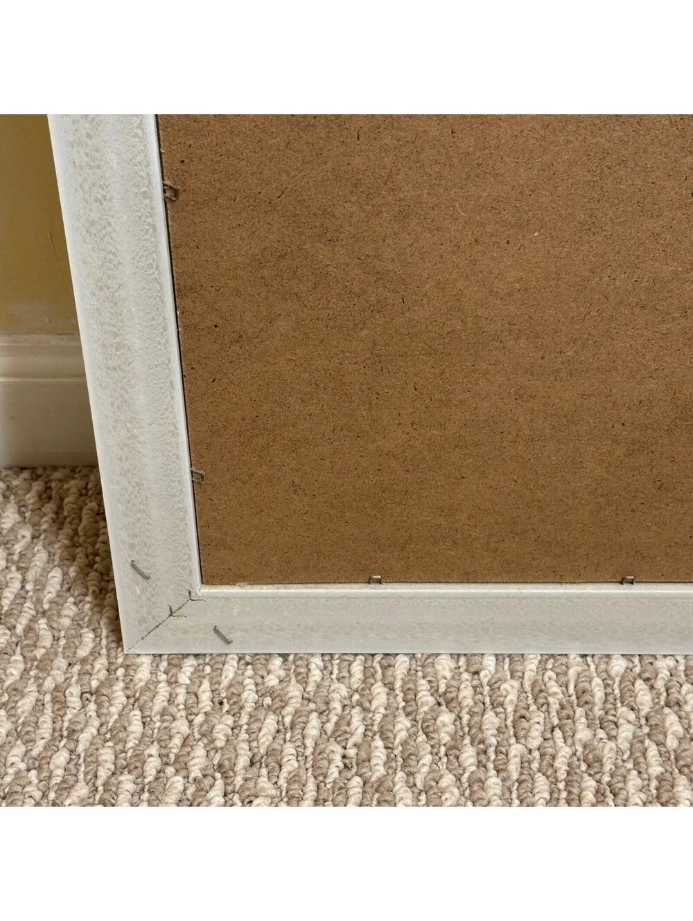 White Framed Wall Mirror 16x20 Rectangle Hanging Home Decor Vanity Preowned Gift